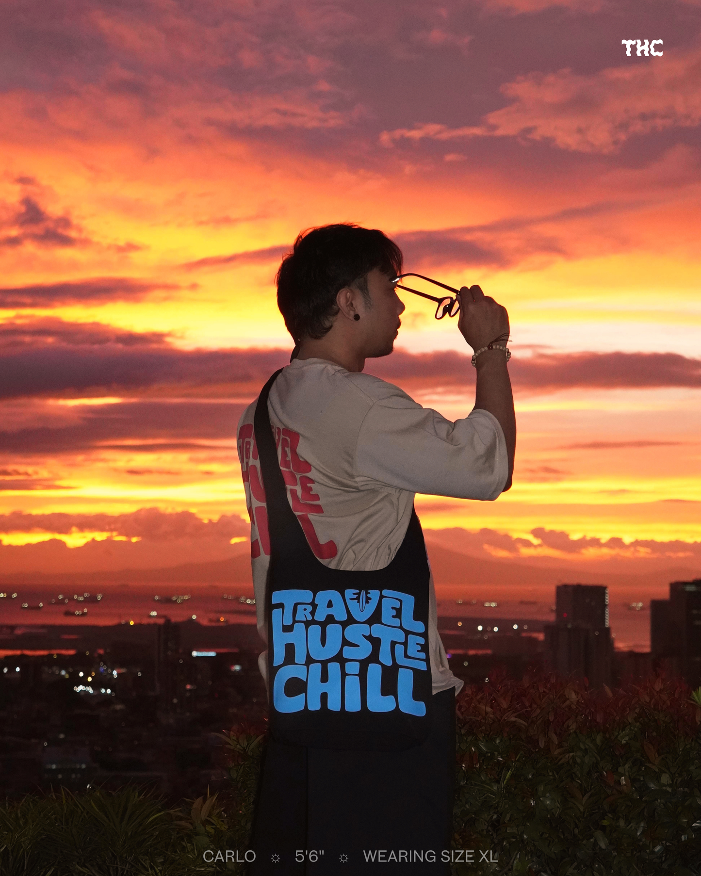 2ND EDITION THC EMBLEM TSUNO BAG IN BLACK