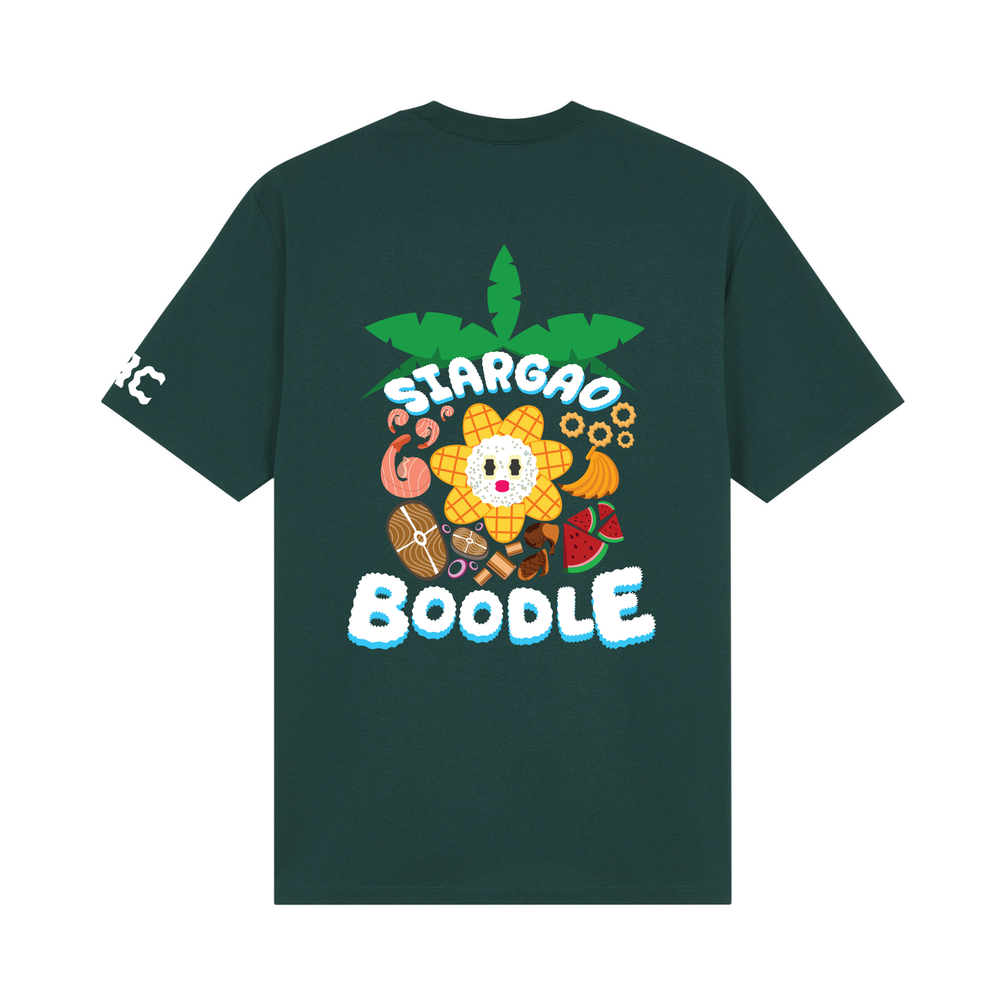 SIARGAO BOODLE T-SHIRT IN DARK GREEN