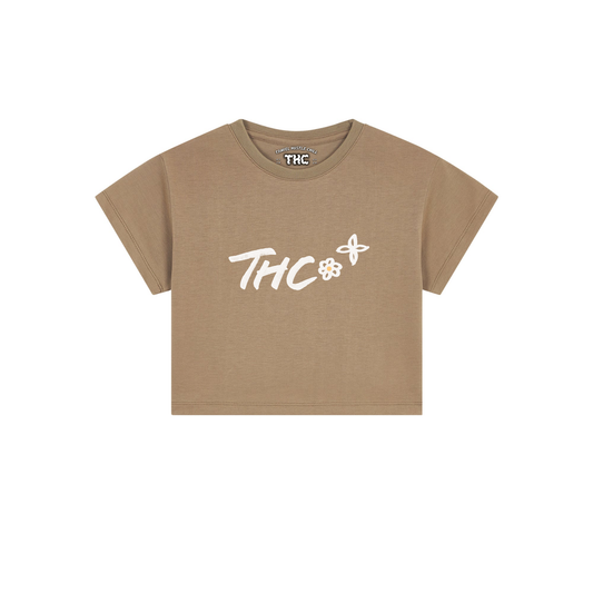 DAISY CROP TOP IN KHAKI