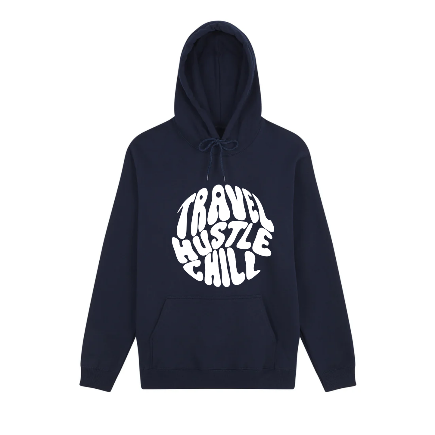 EXHALE HOODIE IN NAVY