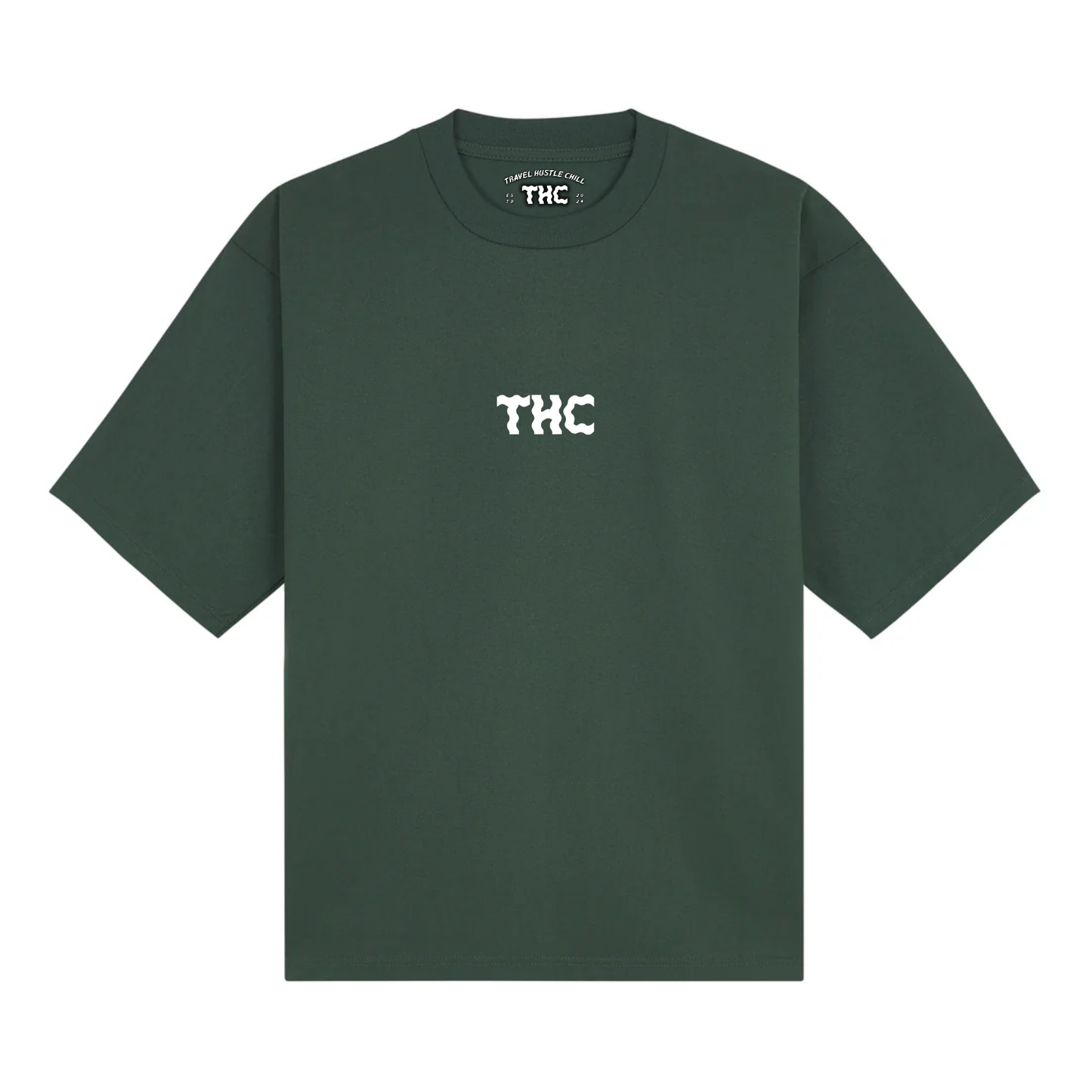 THC EMBLEM T-SHIRT IN DARK GREEN