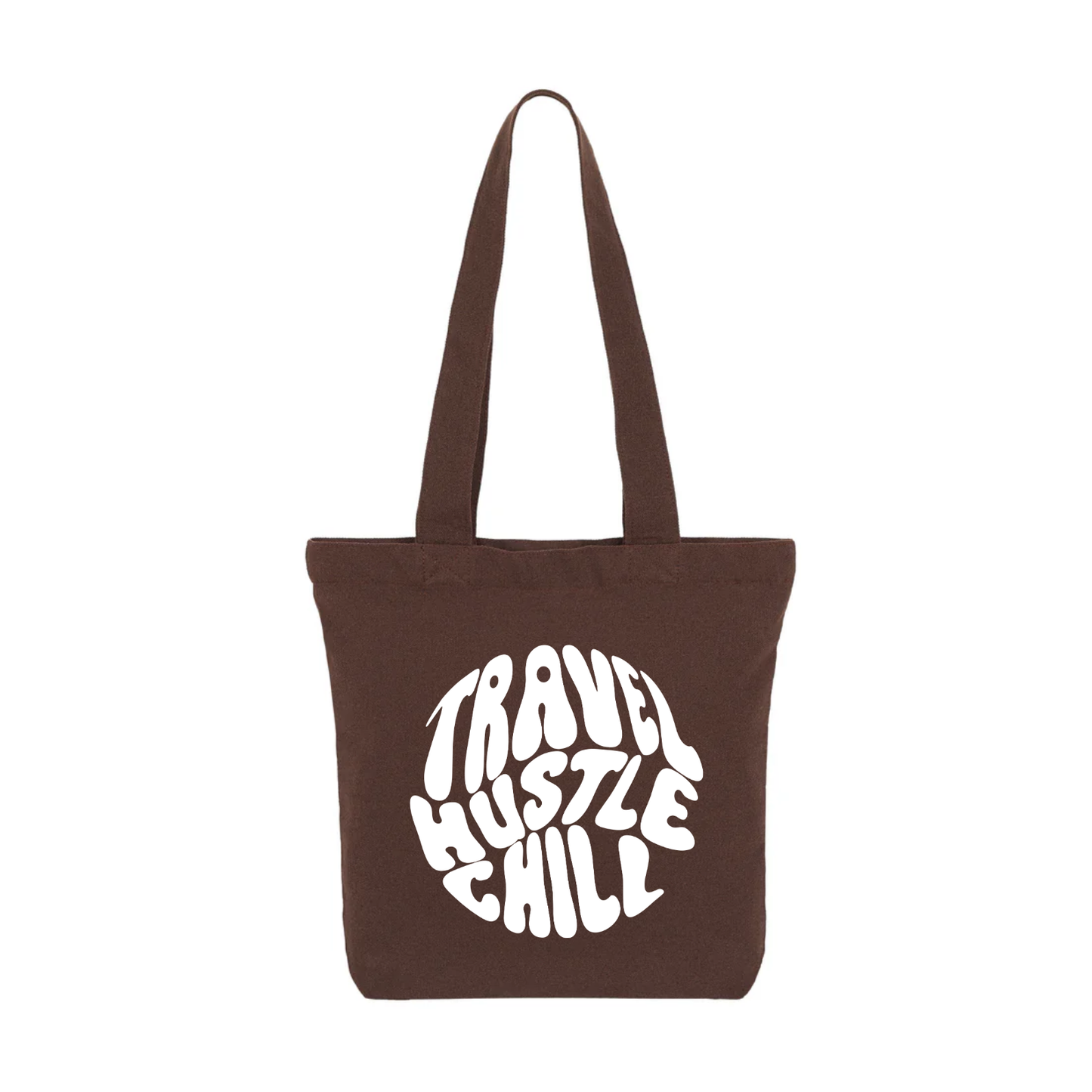 THC EMBLEM TOTE BAG IN BROWN