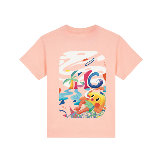 EXHALE KIDS TEE IN PEACH