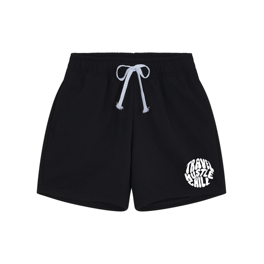 LEFT EMBLEM SHORTS IN BLACK