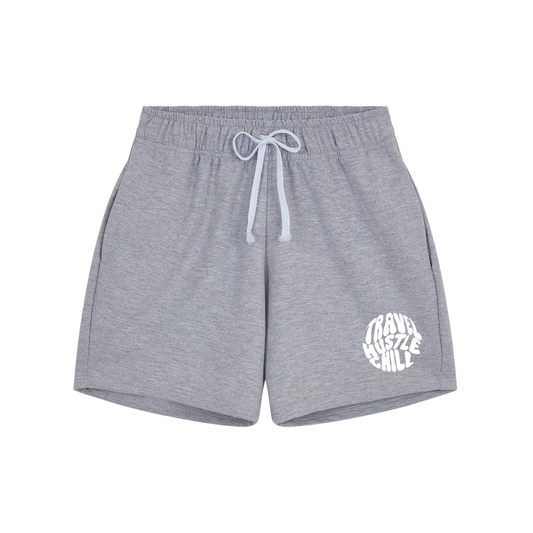 LEFT EMBLEM SHORTS IN GRAY