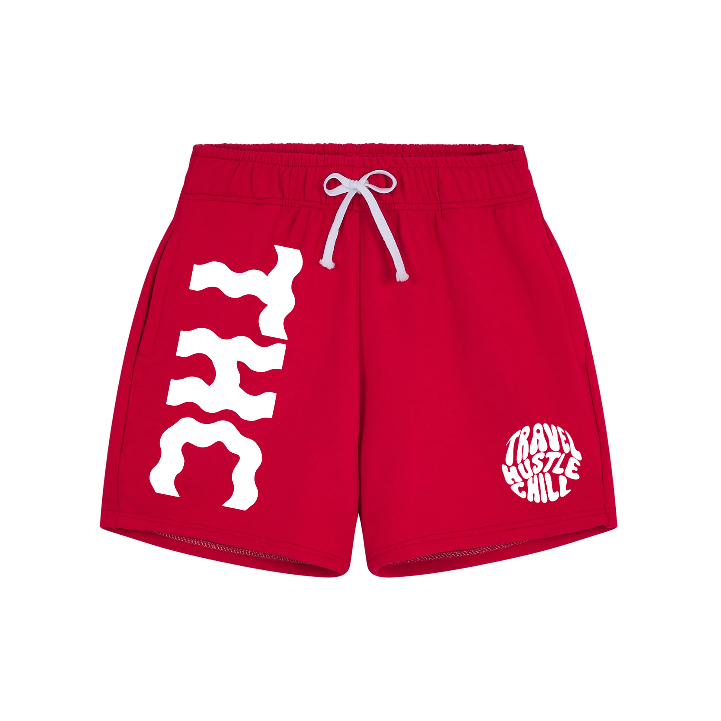 THC STATEMENT SHORTS IN RED