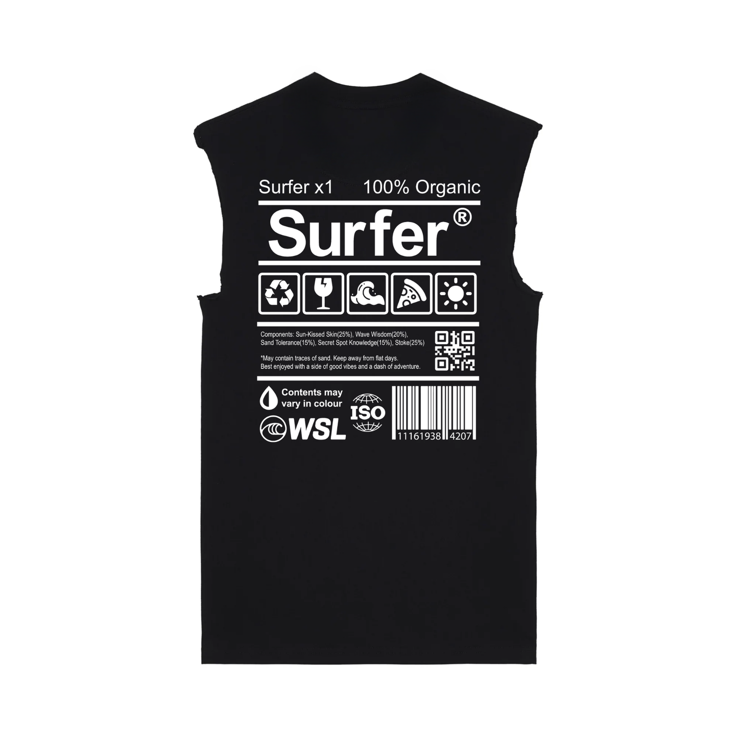 SURFER MUSCLE SHIRT IN BLACK