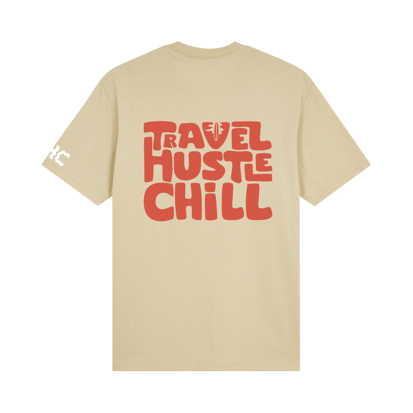 RIDE THE WAVE T-SHIRT IN BEIGE