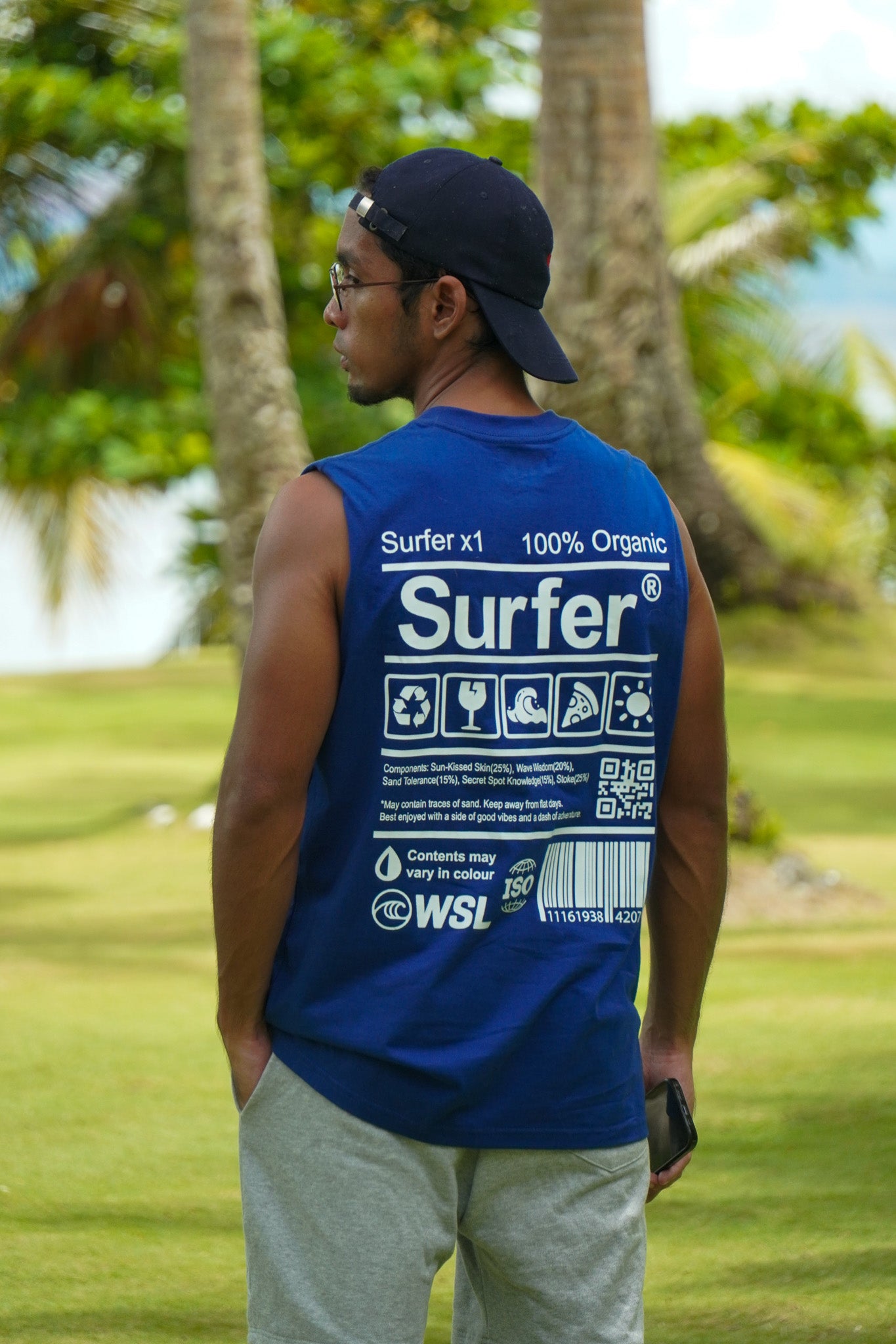 SURFER MUSCLE SHIRT IN BLUE